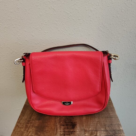 Kate Spade Poppy Pebble Leather Cross Body w/gold Hardware - Picture 1 of 12